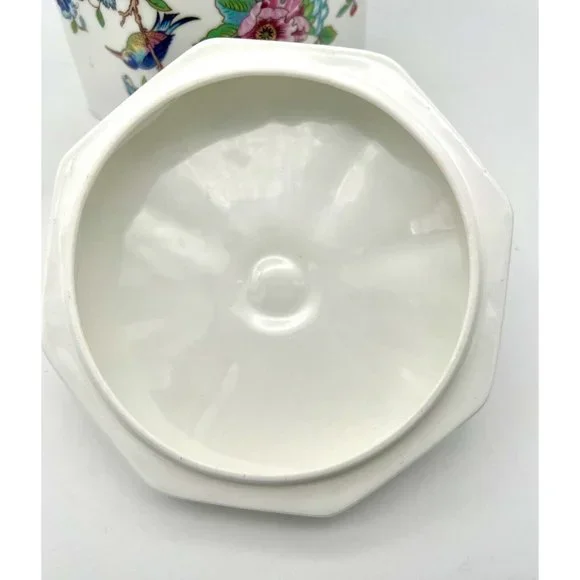 Vintage Aynsley Pembroke Biscuit Jar  Barrel Canister Candy Discontinued Octagon - Picture 6 of 8
